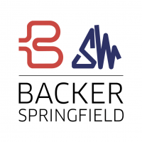 Backer Springfield logo with white square