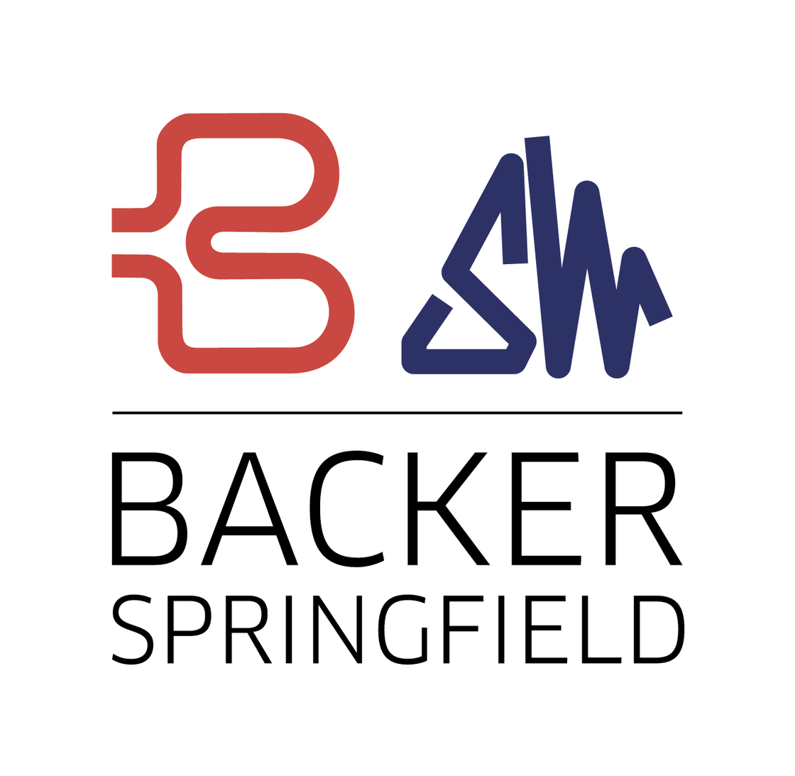 Backer Springfield logo with white square